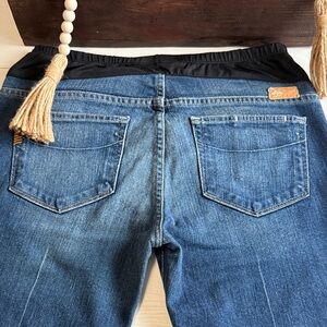 Maternity PAIGE Dark Blue Flare Jeans